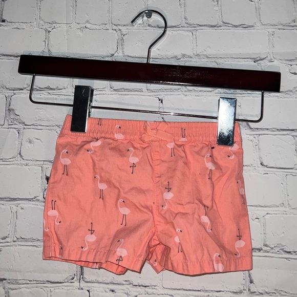Carter's Other - Carters Just One You Pink Flamingo Shorts with Bow size 9M